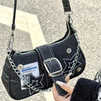 Y2K Stars Canvas Underarm Shoulder Bag