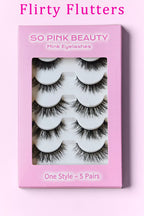 SO PINK BEAUTY Mink Eyelashes 5 Pairs - Sleepwear by Trendsi | Available at Handbags Specialist Headquarter