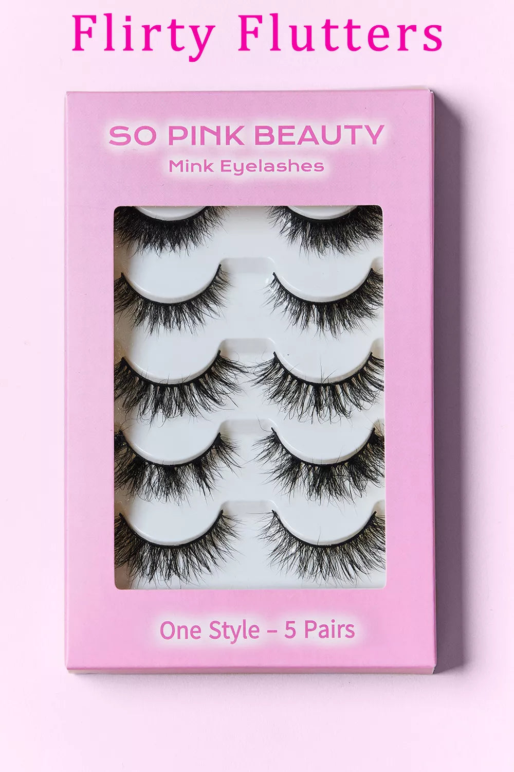 SO PINK BEAUTY Mink Eyelashes 5 Pairs - Sleepwear by Trendsi | Available at Handbags Specialist Headquarter