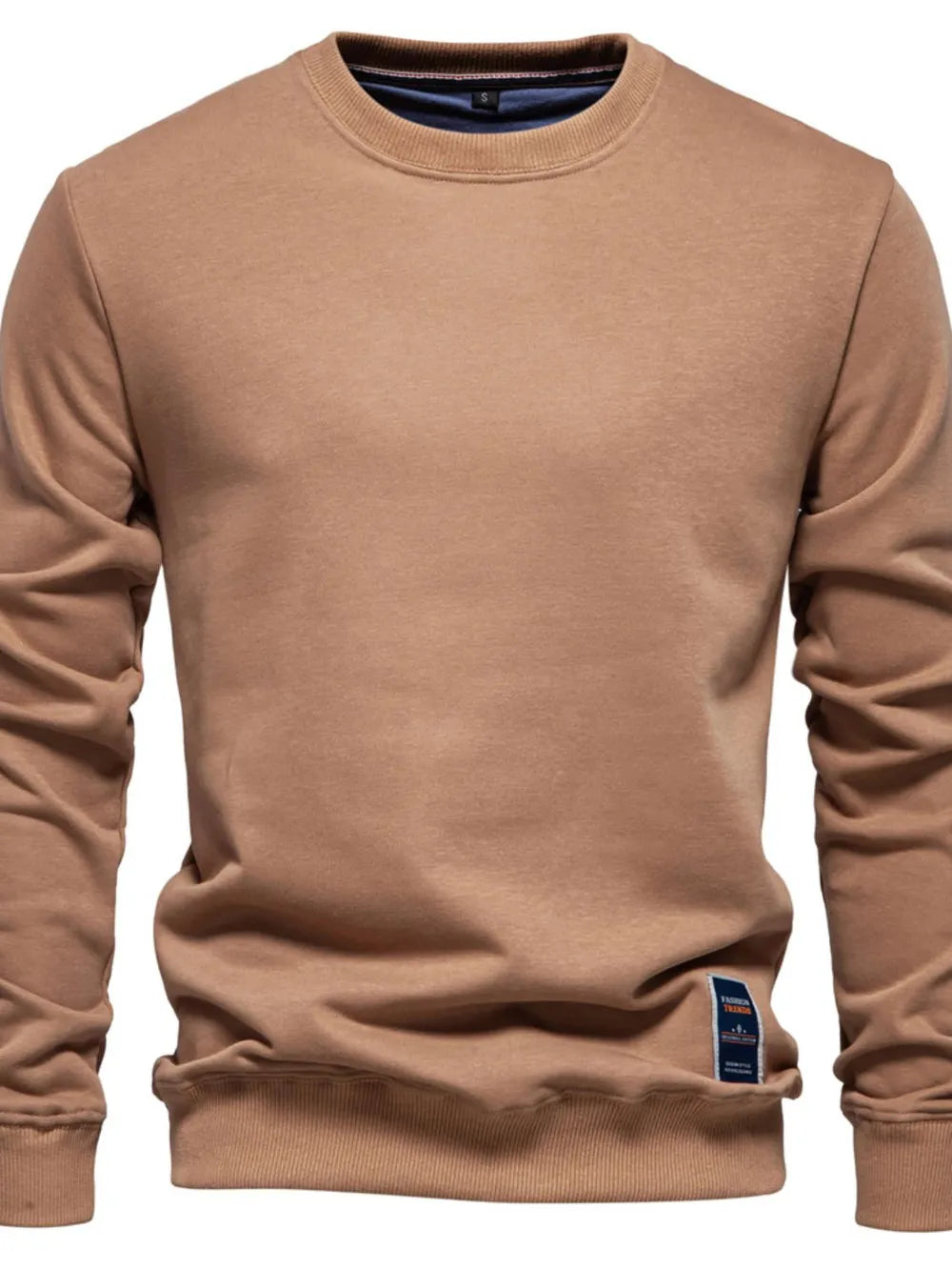 Men's Round Neck Long Sleeve Sweatshirt - Men's Sweatshirts by Trendsi | Available at Handbags Specialist Headquarter