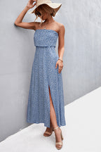 Strapless Split Maxi Dress - Maxi Dress by Trendsi | Available at Handbags Specialist Headquarter