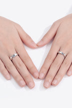 Moissanite Rhodium-Plated Ring - Women Sandals by Trendsi | Available at Handbags Specialist Headquarter