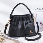 Embroidered Thread Pattern Handbag Super Soft Texture Small Retro Nostalgic Handbag