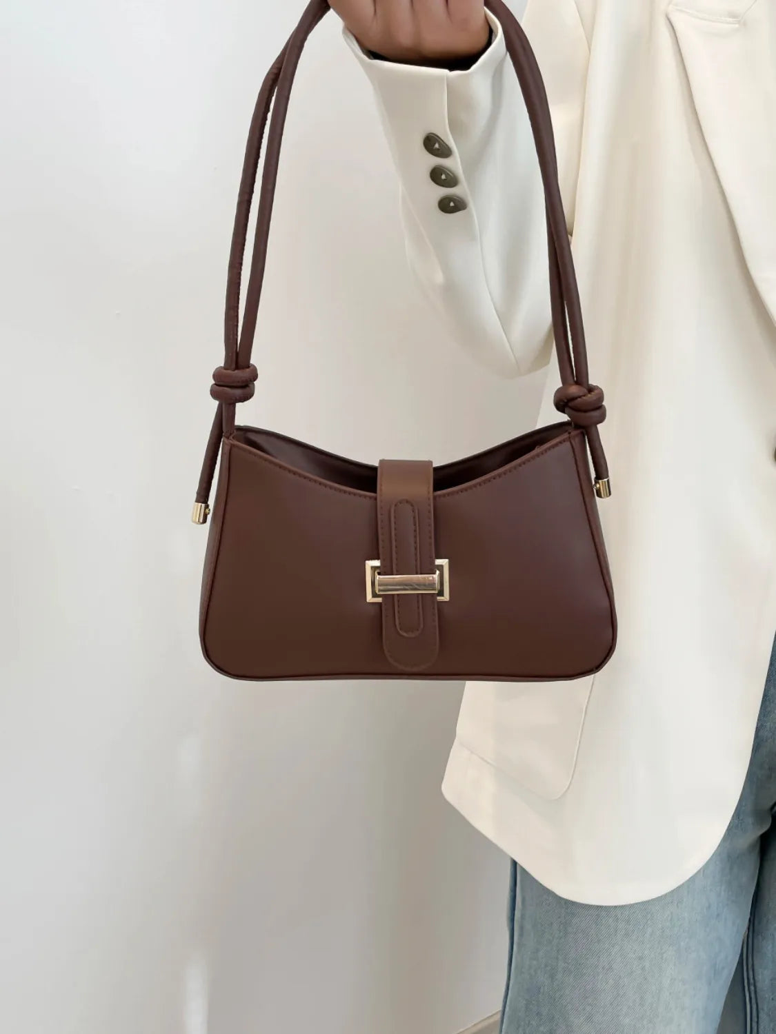 PU Leather Shoulder Bag - Shoulder Bags by Trendsi | Available at Handbags Specialist Headquarter