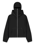 Men's Zip Up Long Sleeve Hoodie with Mask - Men's Sweatshirts by Trendsi | Available at Handbags Specialist Headquarter