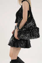 Sequin Polyester Handbag - Tote Bag by Trendsi | Available at Handbags Specialist Headquarter