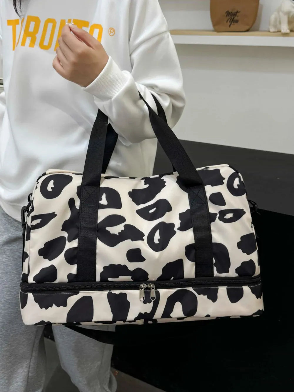 Oxford Cloth Leopard Travel Bag - travel-bag by Trendsi | Available at Handbags Specialist Headquarter