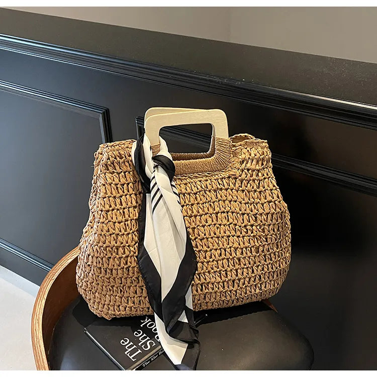 Straw Woven Handbag - handbags by Trendsi | Available at Handbags Specialist Headquarter
