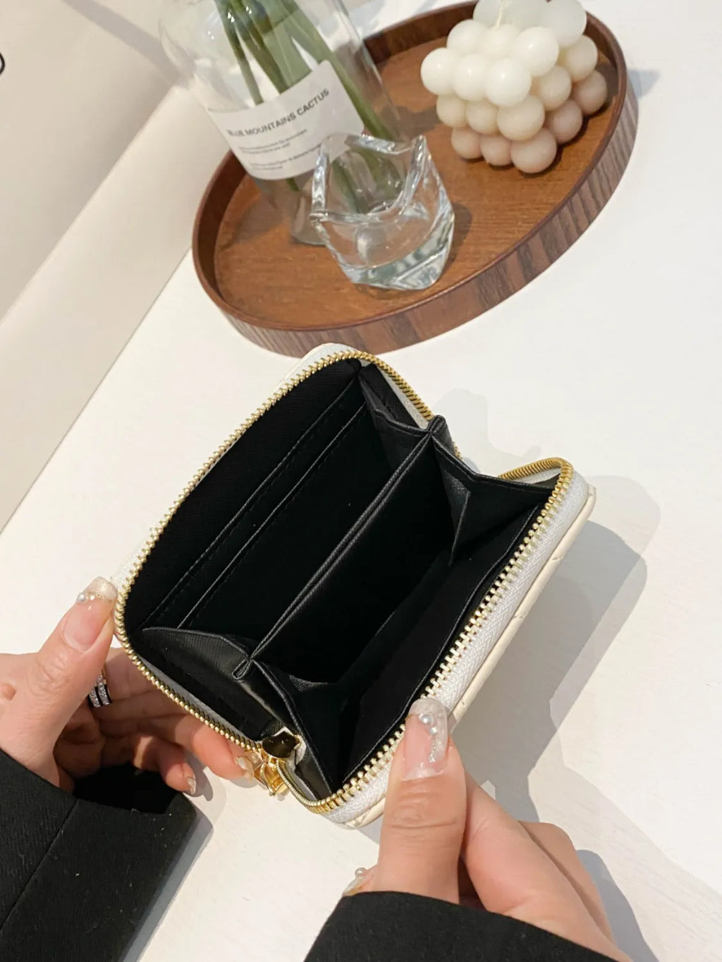 PU leather Solid Color Wallet - Wallet by Trendsi | Available at Handbags Specialist Headquarter