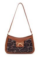 Bow Leopard PU Leather Handbag - handbags by Trendsi | Available at Handbags Specialist Headquarter