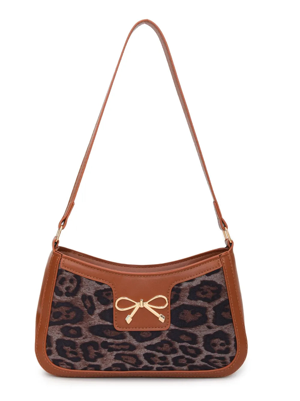 Bow Leopard PU Leather Handbag - handbags by Trendsi | Available at Handbags Specialist Headquarter