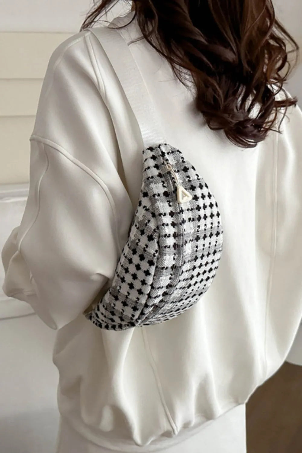 Plaid Wide Strap Crossbody Bag - Handbags by Trendsi | Available at Handbags Specialist Headquarter