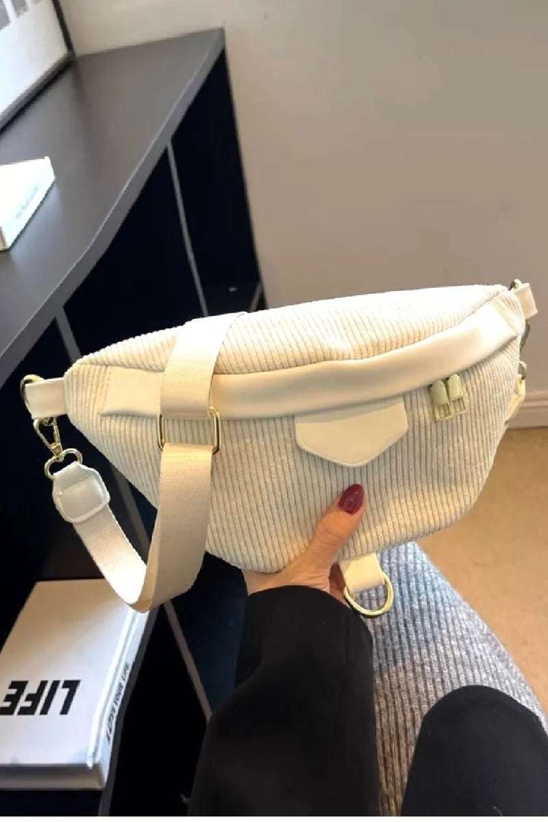 Zenana Corduroy Crossbody Bag with Removable Strap - Crossbody Bag by Trendsi | Available at Handbags Specialist Headquarter