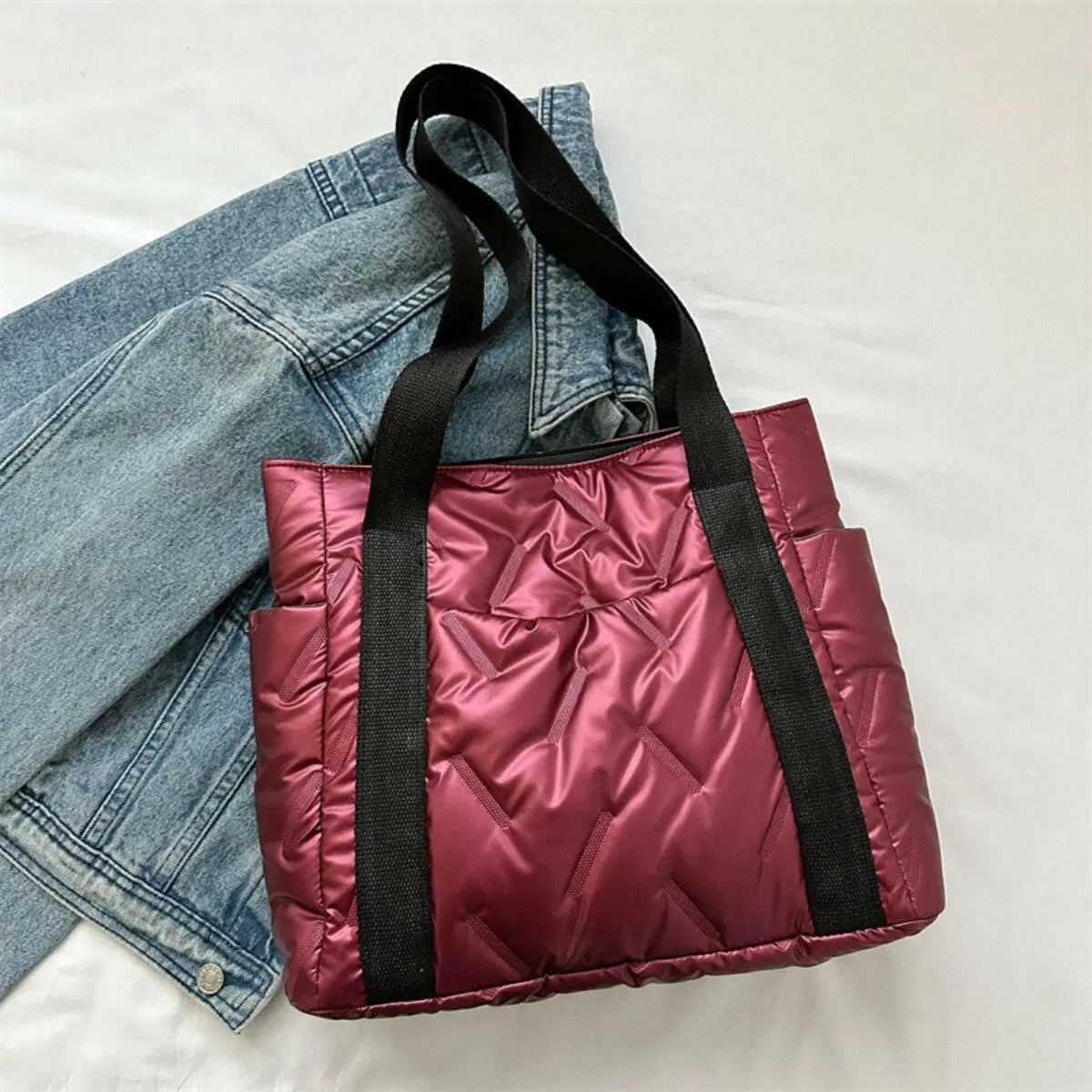 Polyester Tote Bag with Zipper - Tote Bag by Trendsi | Available at Handbags Specialist Headquarter