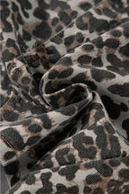 Leopard Denim Mini Skirt - Skirts by Trendsi | Available at Handbags Specialist Headquarter