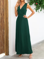 Surplice Neck Sleeveless Maxi Dress - Maxi Dress by Trendsi | Available at Handbags Specialist Headquarter