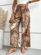 Printed Wide Leg Pants - Women Pants by Trendsi | Available at Handbags Specialist Headquarter