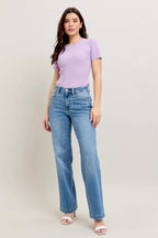 Judy Blue Full Size High Waist Straight Jeans Plus Size - Women / Jeans & Denim by Trendsi | Available at Handbags Specialist Headquarter