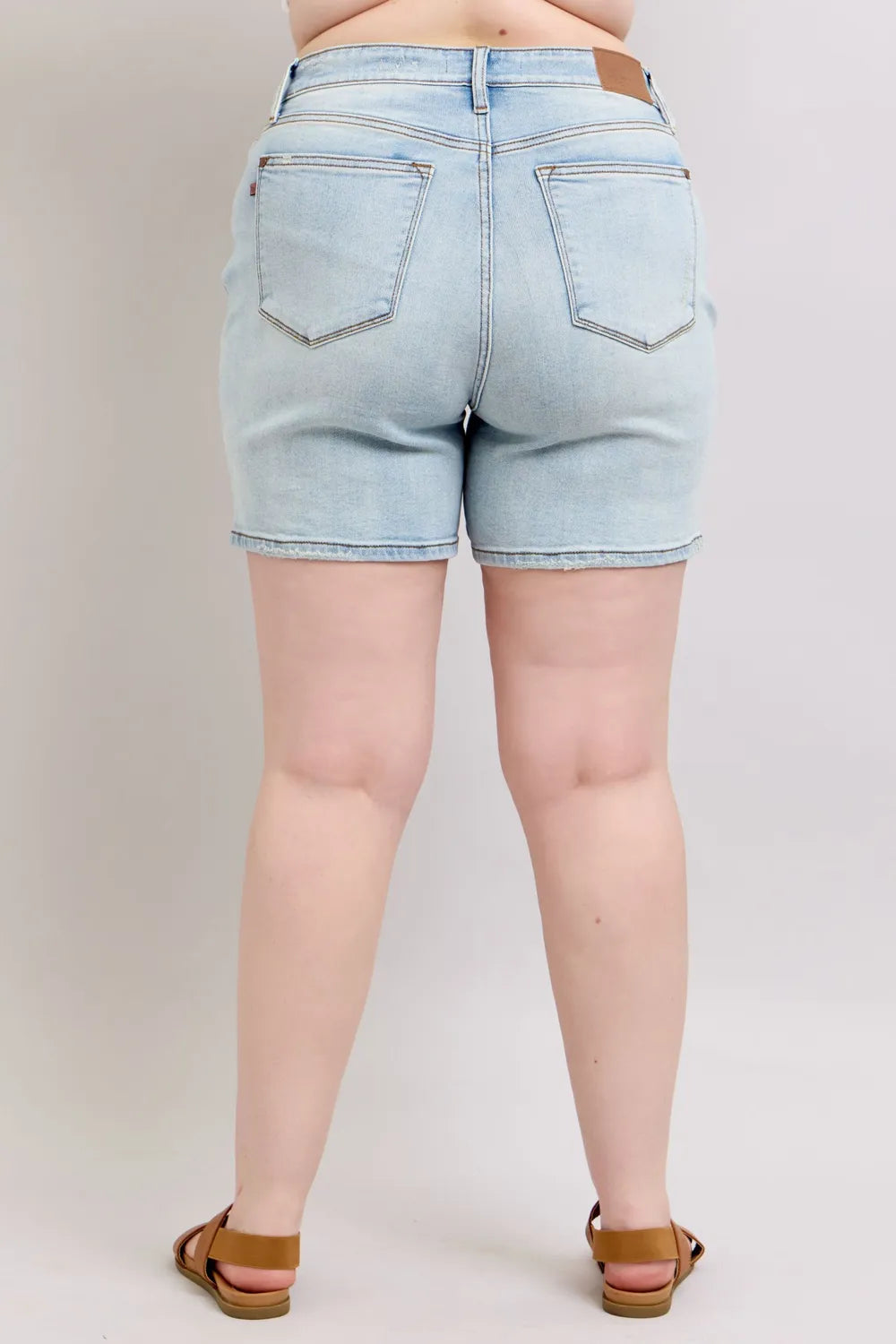 Judy Blue Full Size 2 Button Denim Shorts with Pockets Plus Size - Women / Jeans & Denim by Trendsi | Available at Handbags Specialist Headquarter