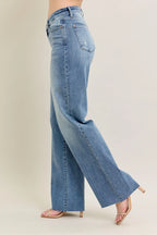 Judy Blue Full Size V - Front Baggy Jeans Plus Size - Women / Jeans & Denim by Trendsi | Available at Handbags Specialist Headquarter