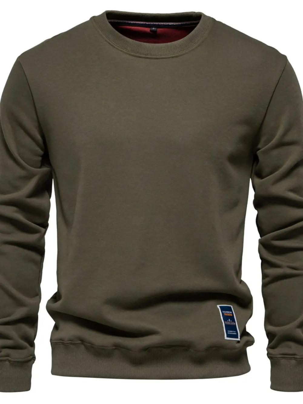 Men's Round Neck Long Sleeve Sweatshirt - Men's Sweatshirts by Trendsi | Available at Handbags Specialist Headquarter