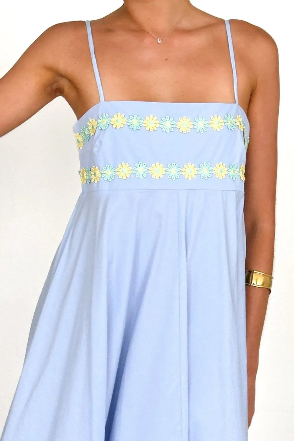 Floral Embroidered Spaghetti Strap Maxi Dress - Maxi Dress by Trendsi | Available at Handbags Specialist Headquarter