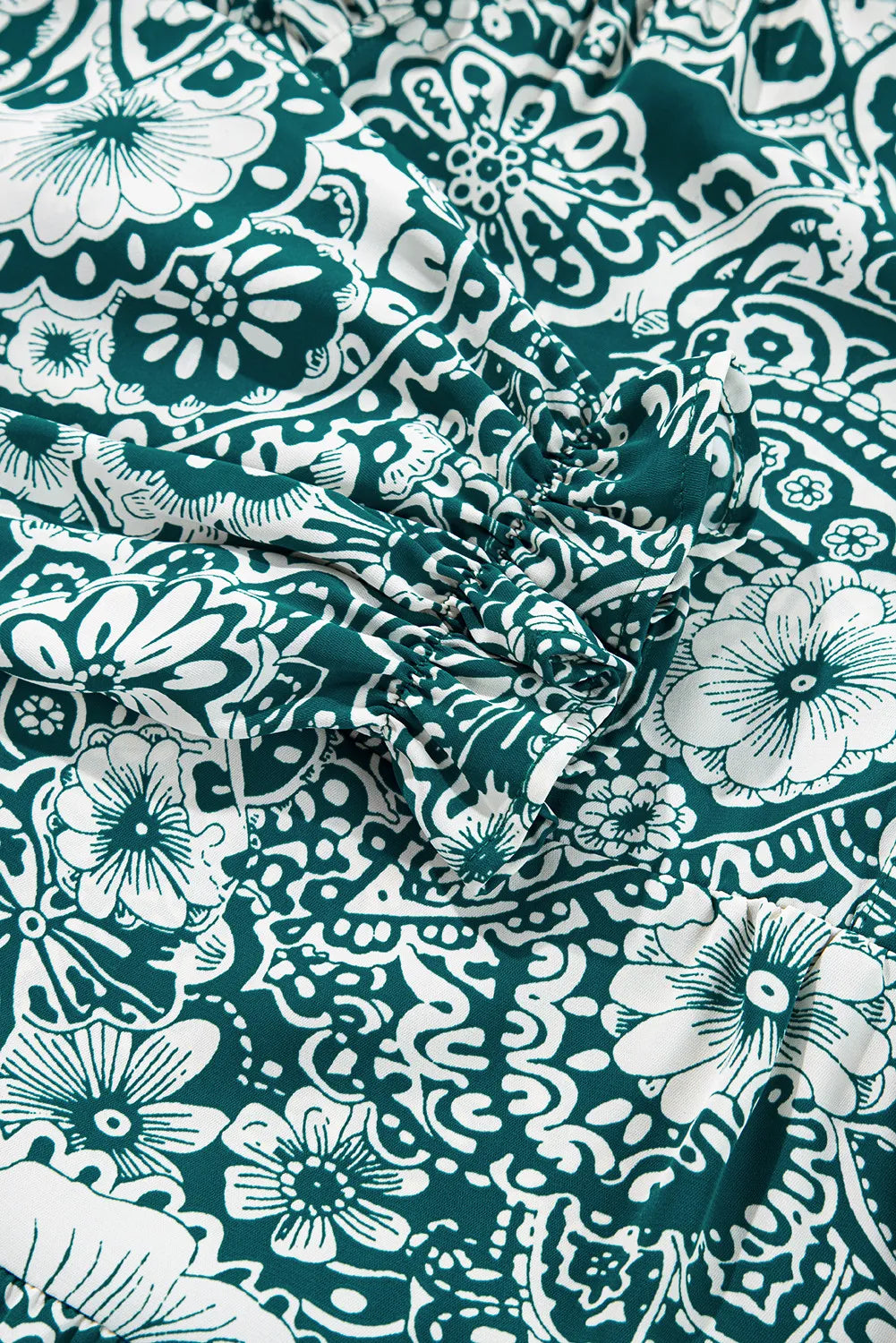 Plus Size Ruffled Printed Flounce Sleeve Dress - Dresses by Trendsi | Available at Handbags Specialist Headquarter