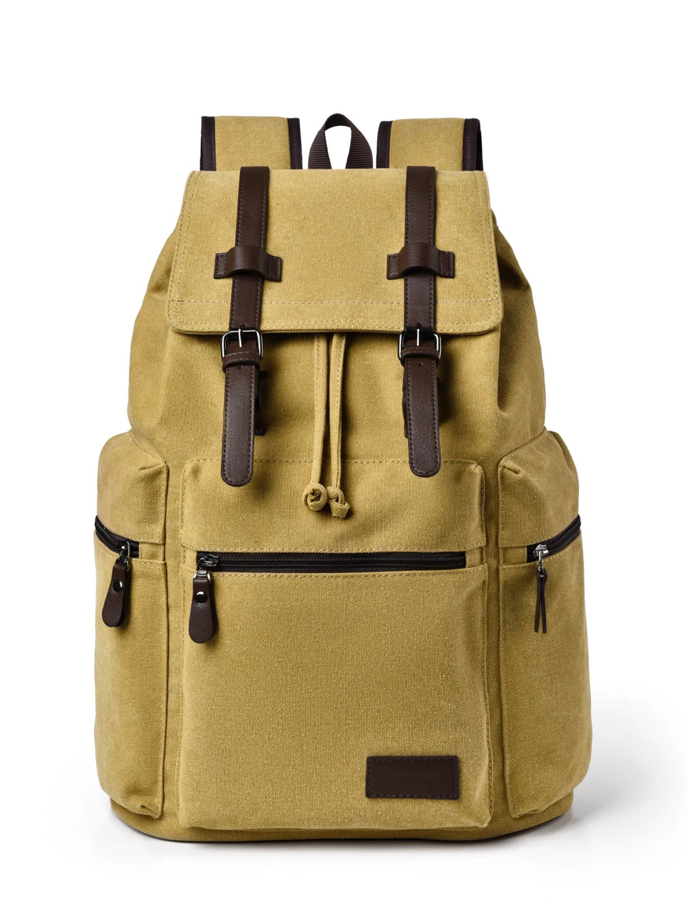 Canvas Backpack Bag with Buckle Straps - Leather Backpack Bag by Trendsi | Available at Handbags Specialist Headquarter