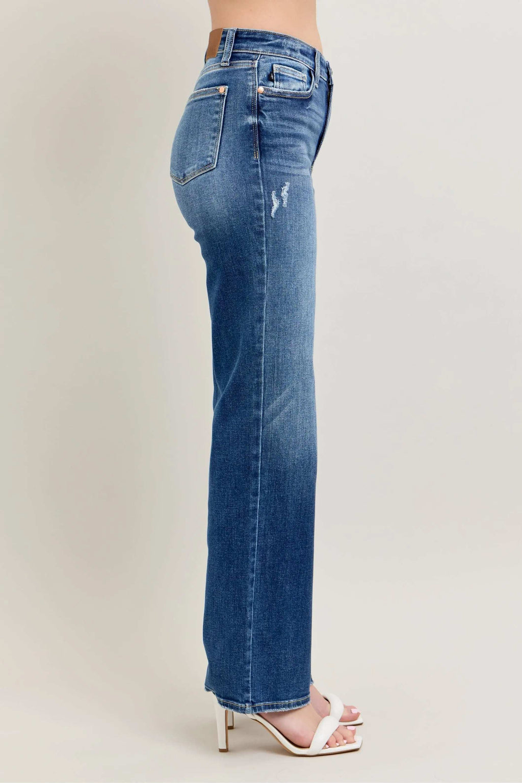Judy Blue Full Size High Waist 90's Straight Leg Jeans Plus Size - Women / Jeans & Denim by Trendsi | Available at Handbags Specialist Headquarter