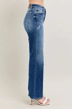 Judy Blue Full Size High Waist 90's Straight Leg Jeans Plus Size - Women / Jeans & Denim by Trendsi | Available at Handbags Specialist Headquarter