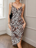Leopard Print Bodycon Cami Dress - Maxi Dress by Trendsi | Available at Handbags Specialist Headquarter