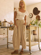 Full Size Wide Leg Pants with Pockets - Women Pants by Trendsi | Available at Handbags Specialist Headquarter