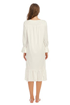 Flounce Sleeve Ruffle Hem Night Dress - Sleepwear by Trendsi | Available at Handbags Specialist Headquarter