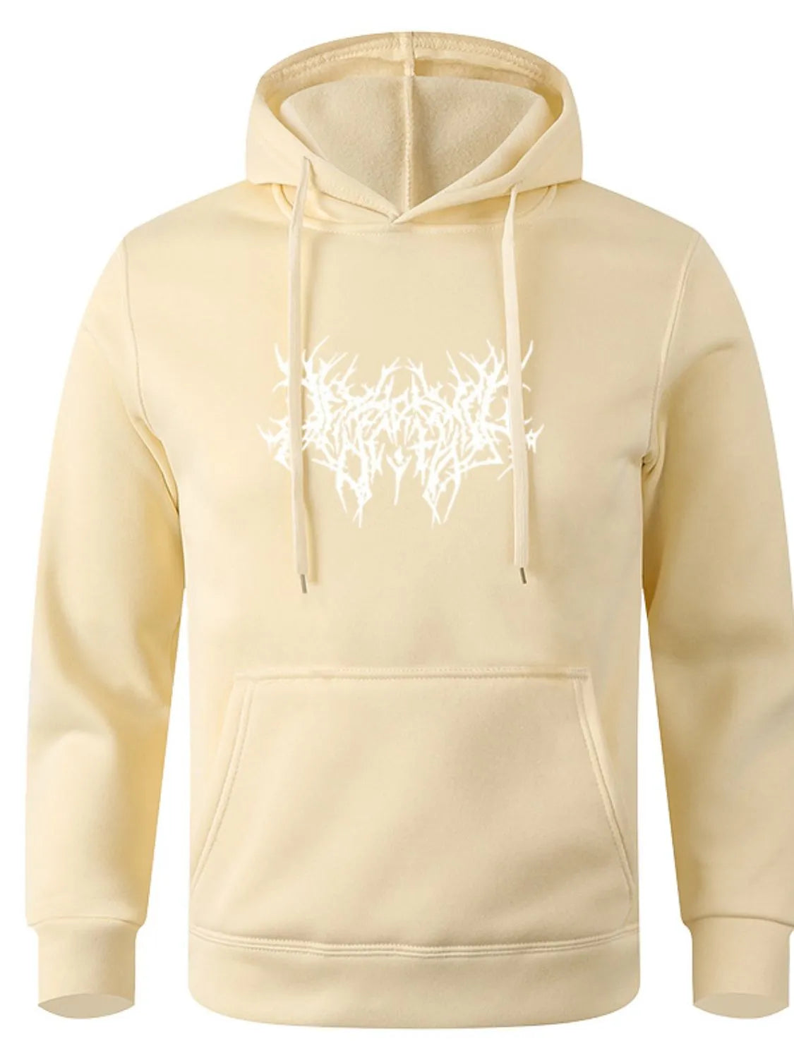 Men's Full Size Drawstring Graphic Long Sleeve Hoodie Plus Size - Men's Sweatshirts by Trendsi | Available at Handbags Specialist Headquarter