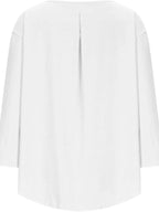 Full Size Round Neck Relaxed Fit Blouse Plus Size - Tops by Trendsi | Available at Handbags Specialist Headquarter