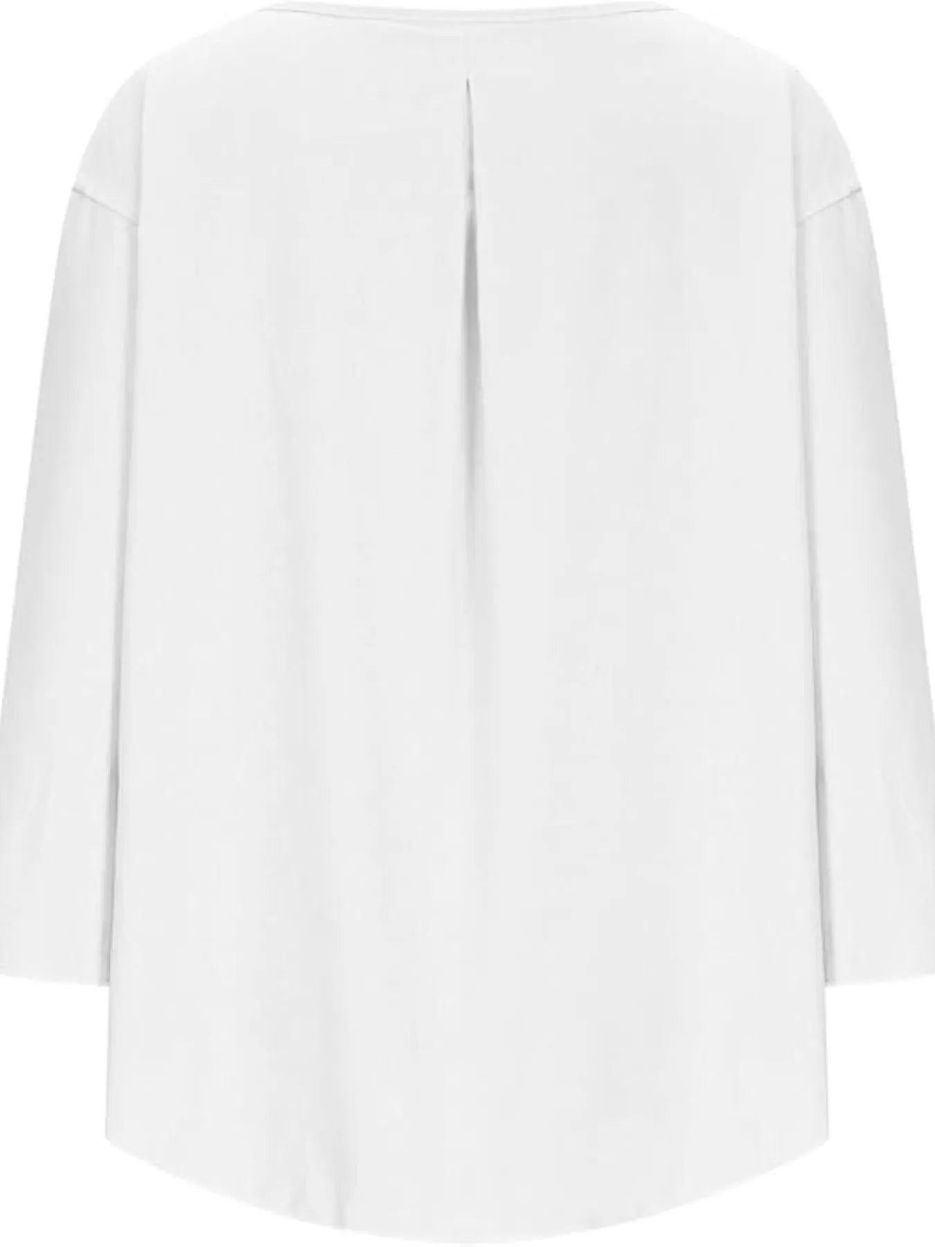 Full Size Round Neck Relaxed Fit Blouse Plus Size - Tops by Trendsi | Available at Handbags Specialist Headquarter