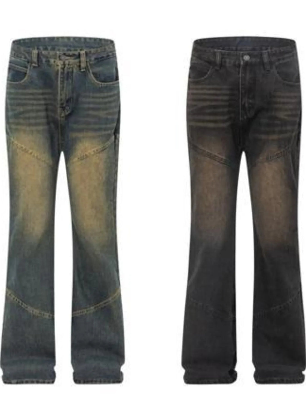 Men's Full Size Vintage Wash Bootcut Denim Jeans Plus Size - Women / Jeans & Denim by Trendsi | Available at Handbags Specialist Headquarter