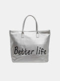 BETTER LIFE PU Leather Tote Bag - Tote Bag by Trendsi | Available at Handbags Specialist Headquarter