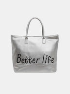 BETTER LIFE PU Leather Tote Bag - Tote Bag by Trendsi | Available at Handbags Specialist Headquarter