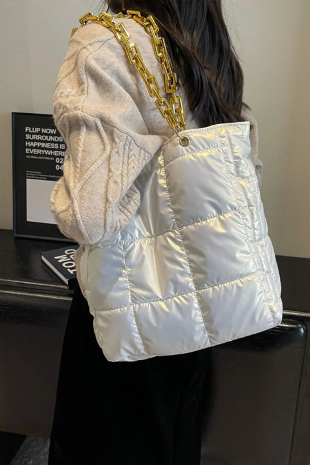 Bubble Texture Chain Handbag - handbags by Trendsi | Available at Handbags Specialist Headquarter