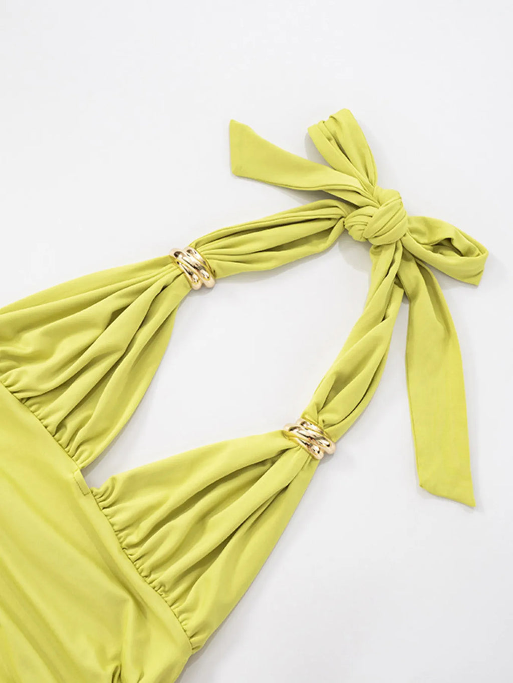 Ruched Halter Neck Bodycon Mini Dress - Maxi Dress by Trendsi | Available at Handbags Specialist Headquarter