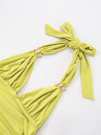 Ruched Halter Neck Bodycon Mini Dress - Maxi Dress by Trendsi | Available at Handbags Specialist Headquarter