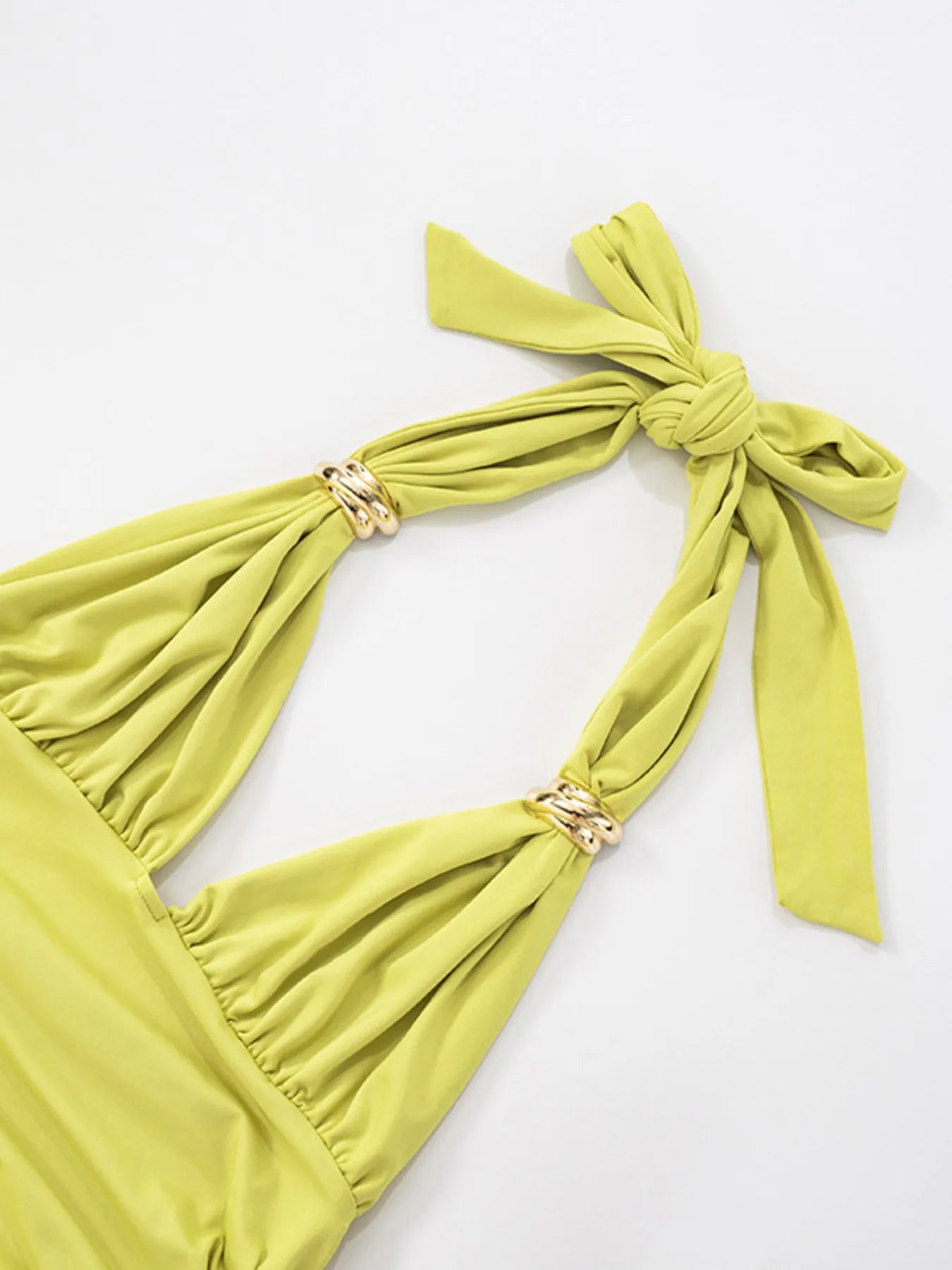 Ruched Halter Neck Bodycon Mini Dress - Maxi Dress by Trendsi | Available at Handbags Specialist Headquarter