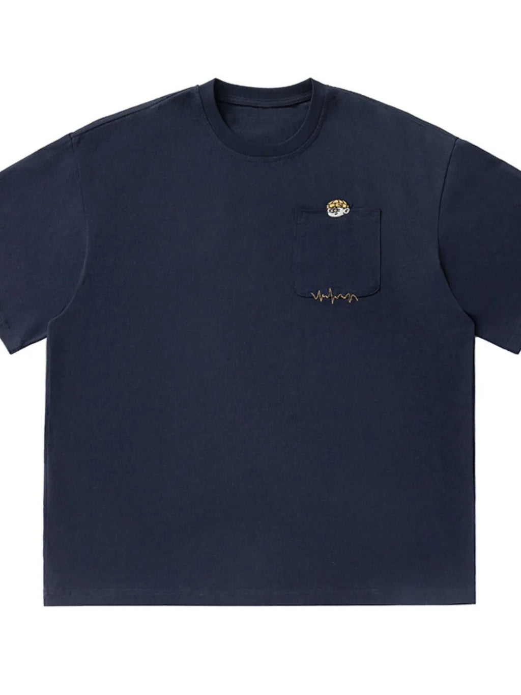 Men's Plus Size Round Neck Embroidered T-Shirt - Men's T-Shirt by Trendsi | Available at Handbags Specialist Headquarter