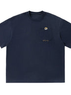 Men's Plus Size Round Neck Embroidered T-Shirt - Men's T-Shirt by Trendsi | Available at Handbags Specialist Headquarter