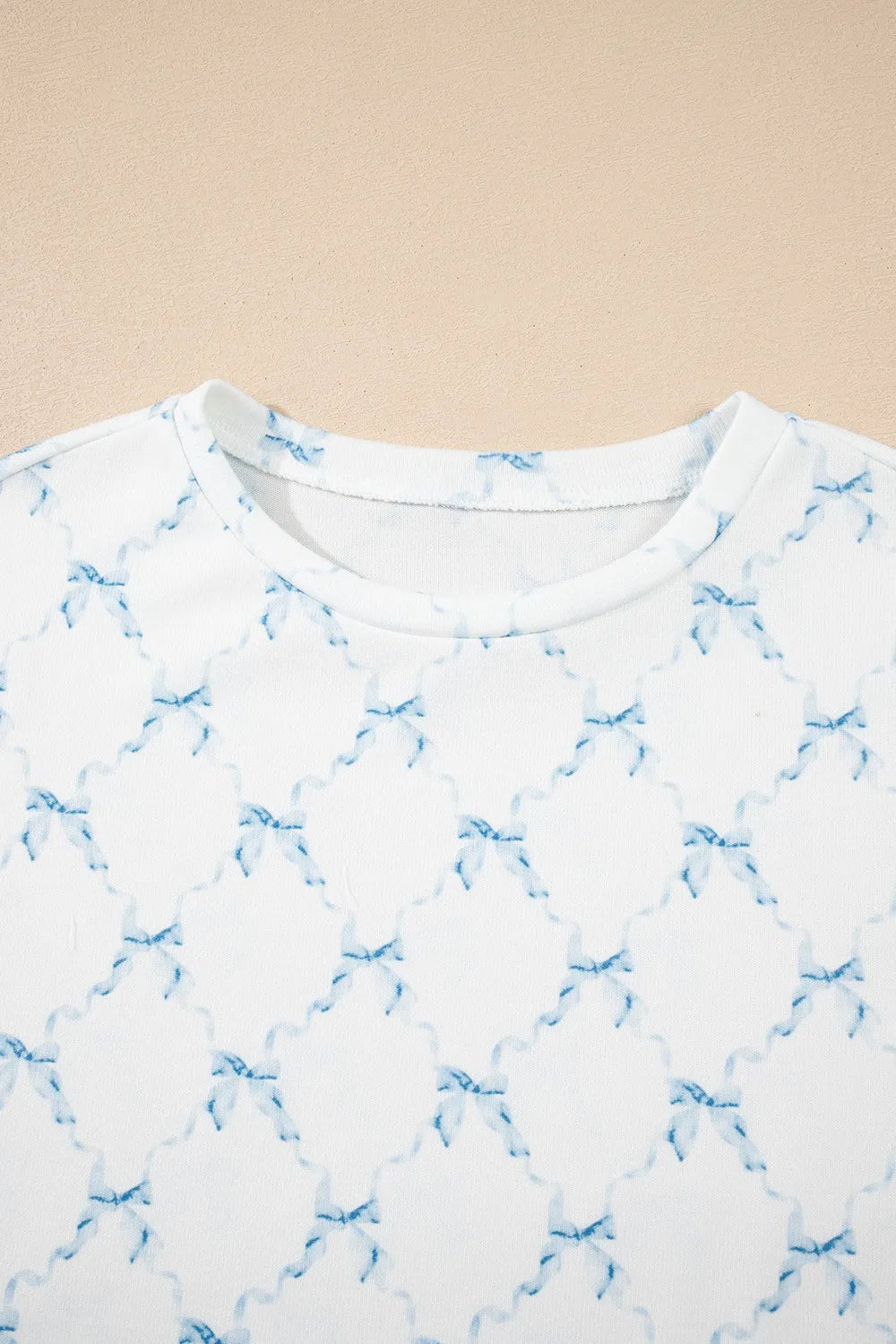 Printed Round Neck Top and Shorts Two-Piece Lounge Set - Sleepwear by Trendsi | Available at Handbags Specialist Headquarter