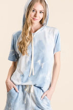 BiBi Tie Dye French Terry Hoodie Top and Bottom Set -  by Trendsi | Available at Handbags Specialist Headquarter