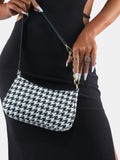 Houndstooth Polyester Handbag - handbags by Trendsi | Available at Handbags Specialist Headquarter