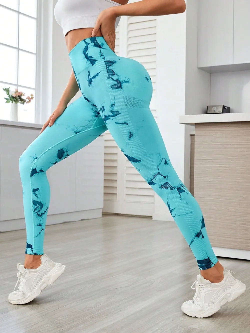 Printed High Waist Active Leggings - Leggings by Trendsi | Available at Handbags Specialist Headquarter