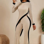 ChicEdge Women's Round-Neck Two-Piece Pants Set